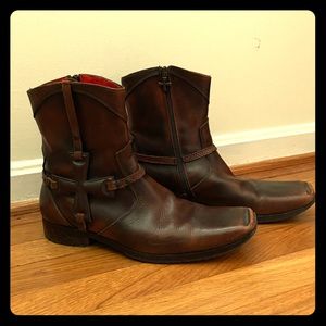 Mark Mason Vintage Leather Boots - Size 12